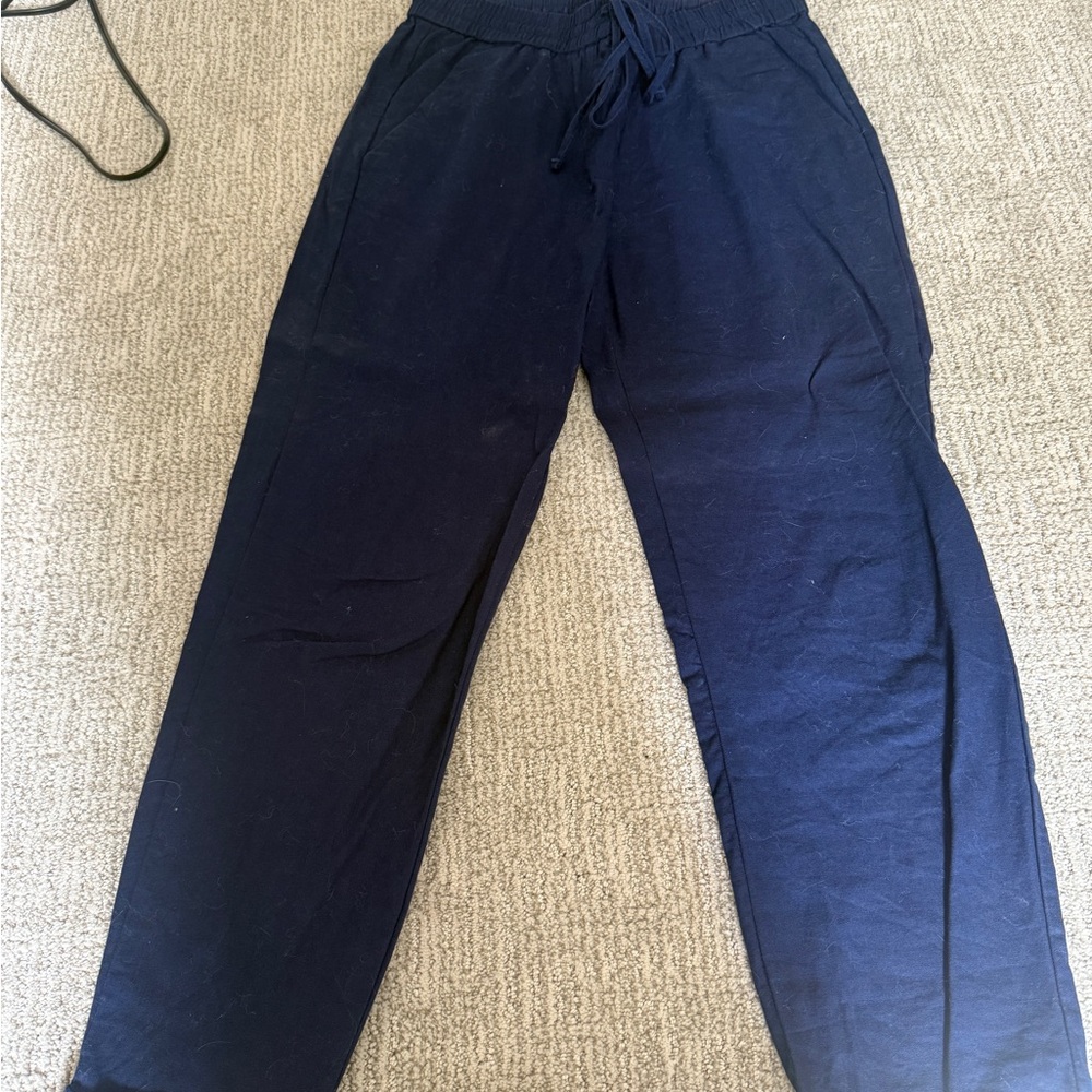 Navy Blue linen chino  Pants